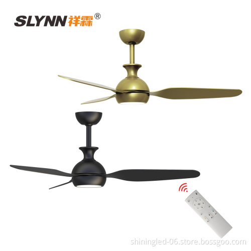 Modern Designer LED Chandelier with Remote Control and Vintage Style Ceiling Fan